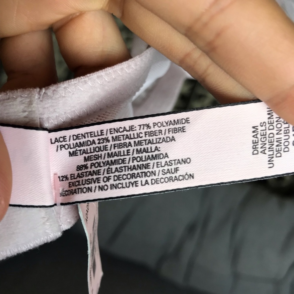 VS Dream Angels Lace High Neck Bralettes - Pink - Picture 7 of 8
